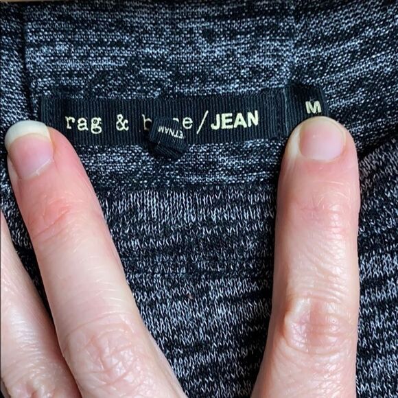 rag & bone | Oversized  Long Sleeve Pocket Tee | M - Picture 4 of 8